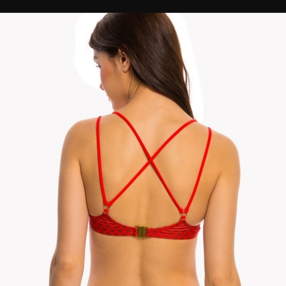 MINKPINK ROSEWATER HIGH NECK BIKINI TOP SIZE SMALL - Picture 3 of 8